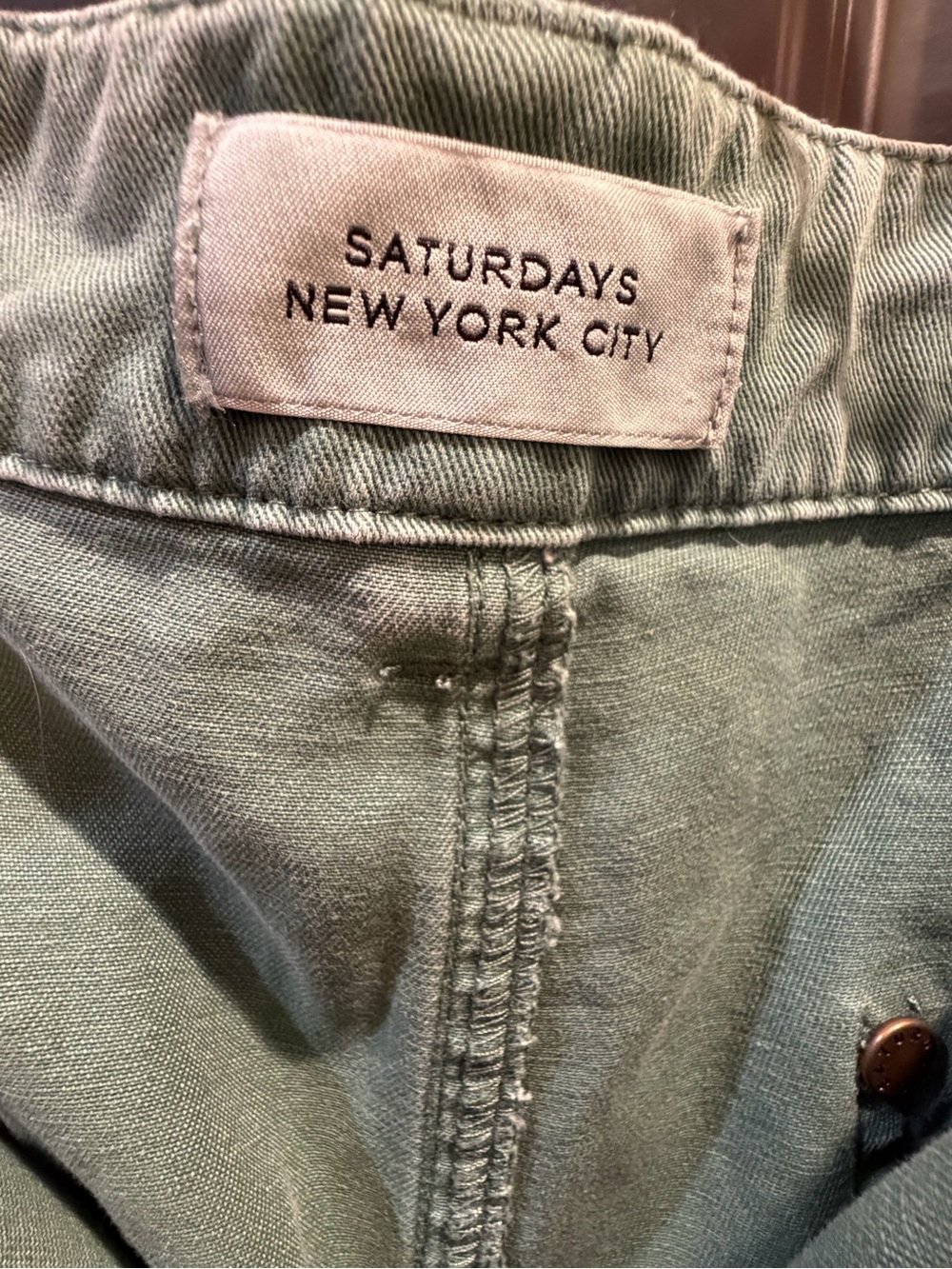 orSlow x Saturdays NYC Fatigue Pants Women’s Size 6 Green Made in Japan - Picture 6 of 10